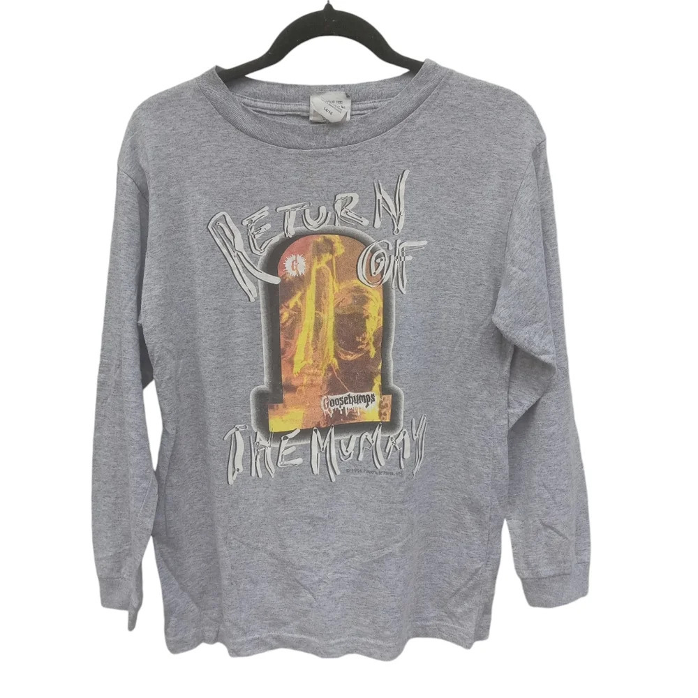 Vtg Goosebumps Return of the Mummy Youth Sz 14/16 Long Sleeve T-Shirt Halloween